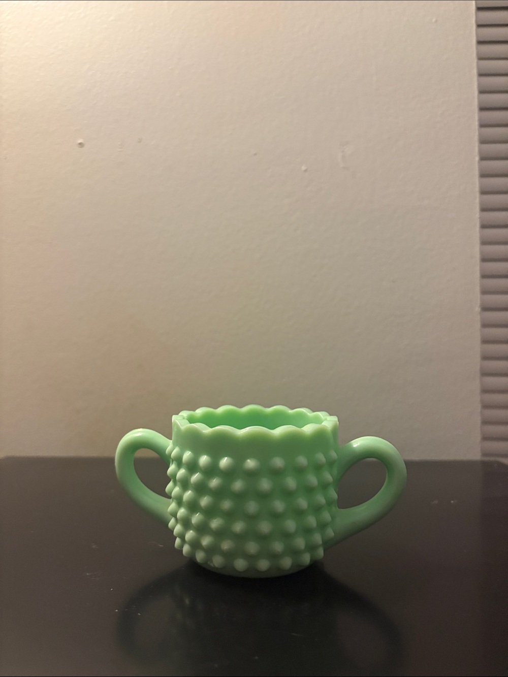 Vintage Jadeite Hobnail Sugar Bowl